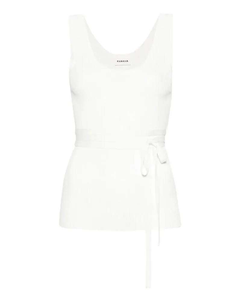 P.A.R.O.S.H. P. A.R. O.S. H. Rundhalspullover - Weiß Weiß