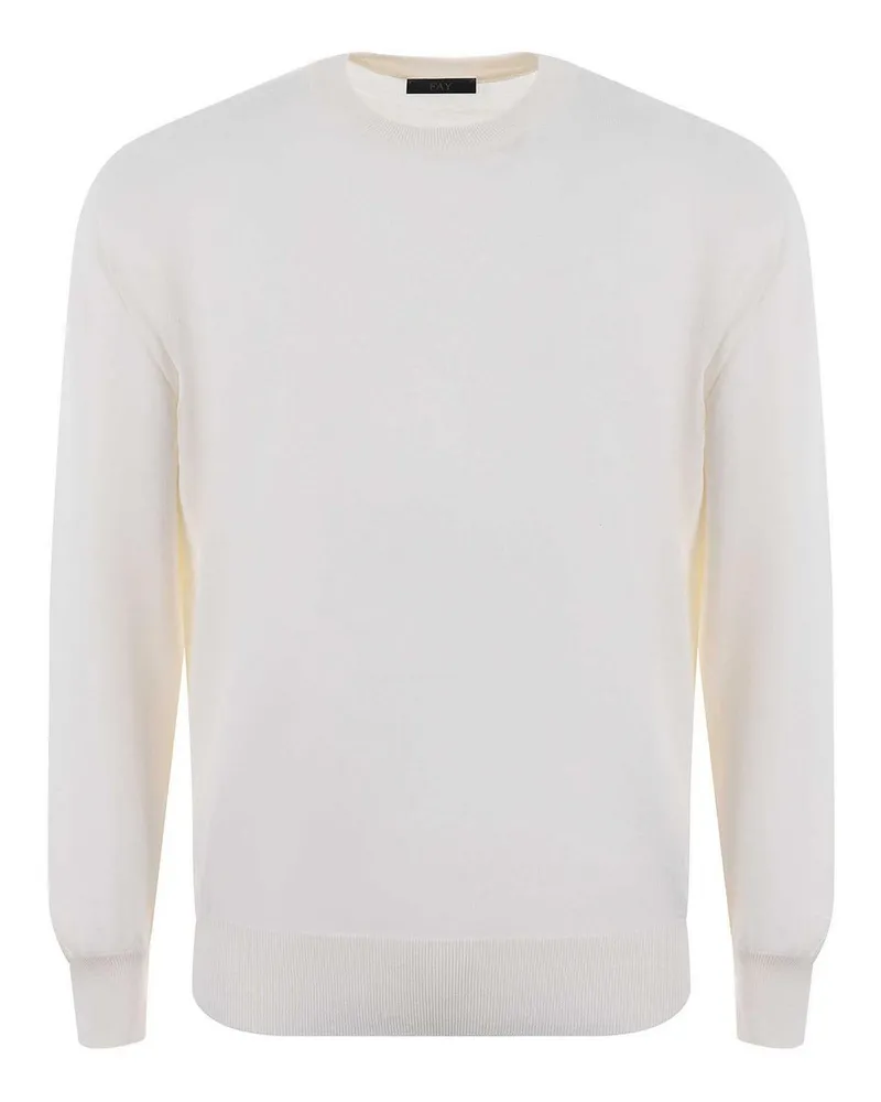 Fay Rundhalspullover - Creme Creme