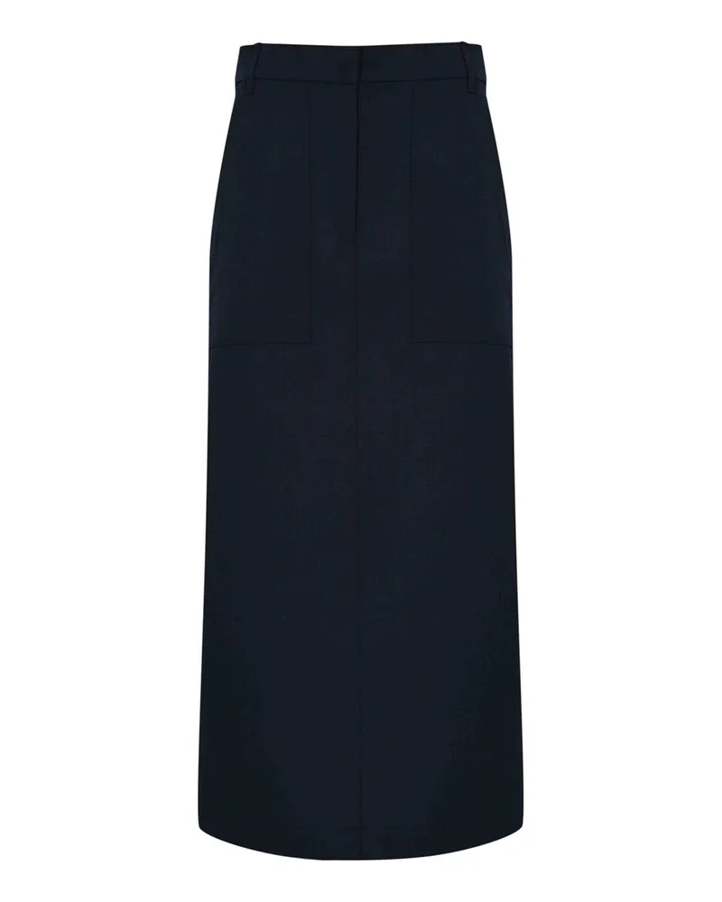 Max Mara Langer Rock - Blau Blau