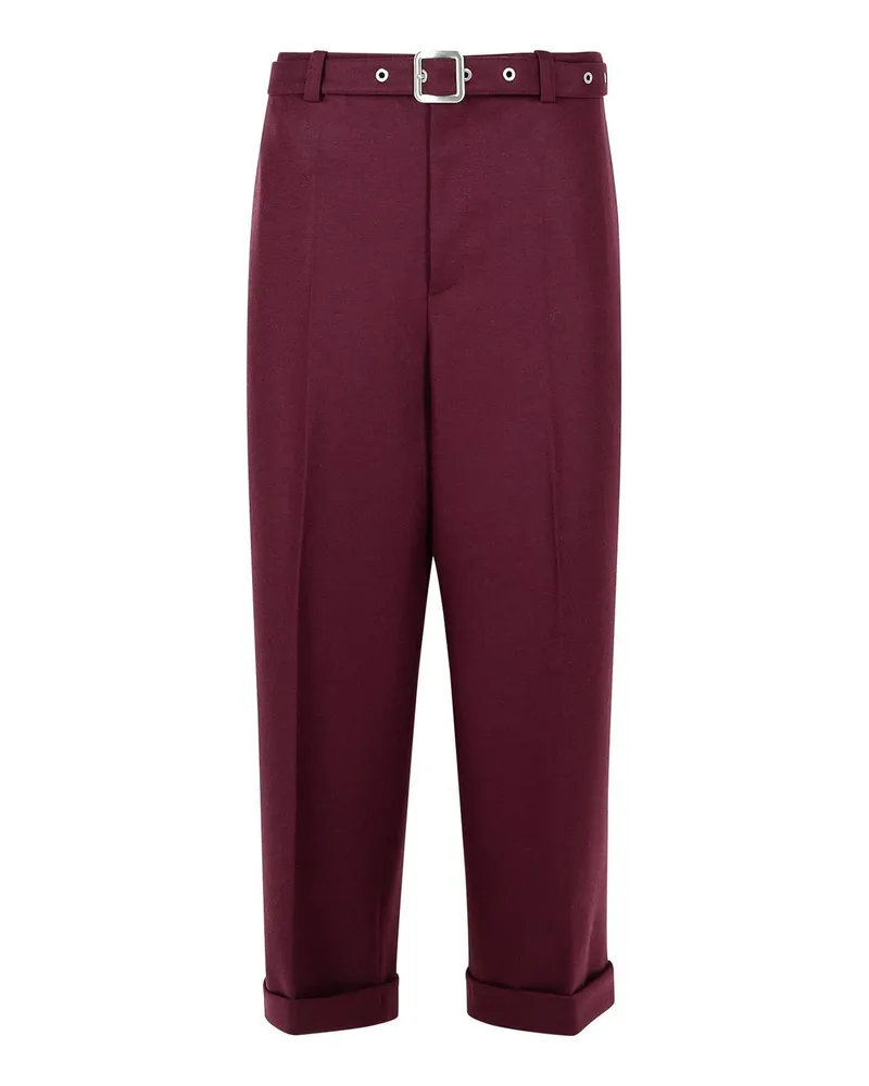 Jil Sander Casual Hose - Dunkelrot Dunkelrot