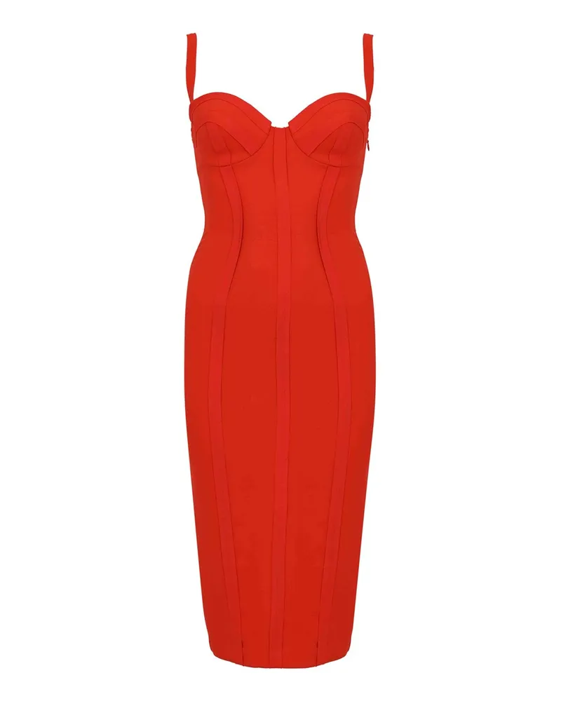 Elisabetta Franchi Knielanges Kleid - Orange Orange