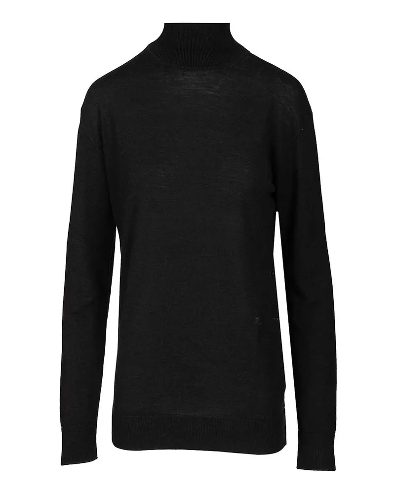 Courrèges Rundhalspullover - Schwarz Schwarz