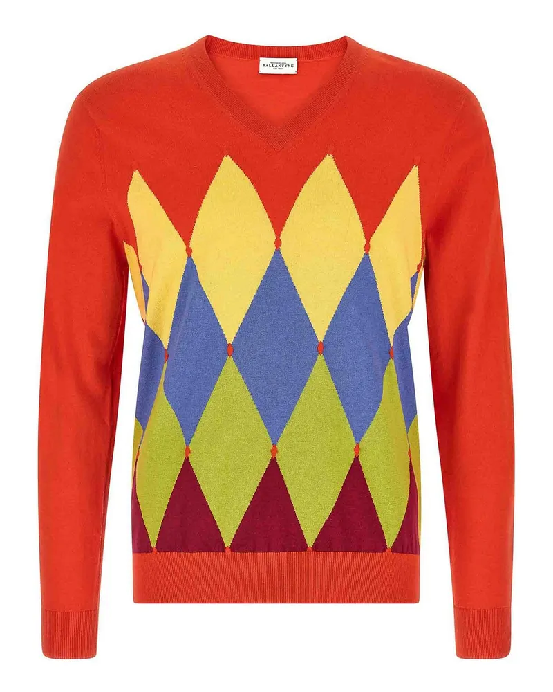 Ballantyne Rundhalspullover - Rot Rot