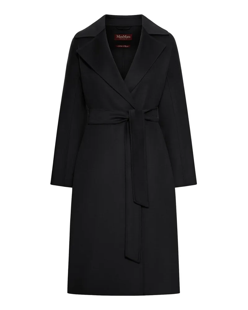 Max Mara Langer Mantel - Schwarz Schwarz