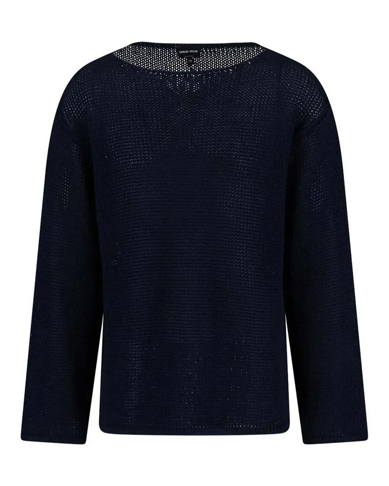 Giorgio Armani Rundhalspullover - Blau Blau