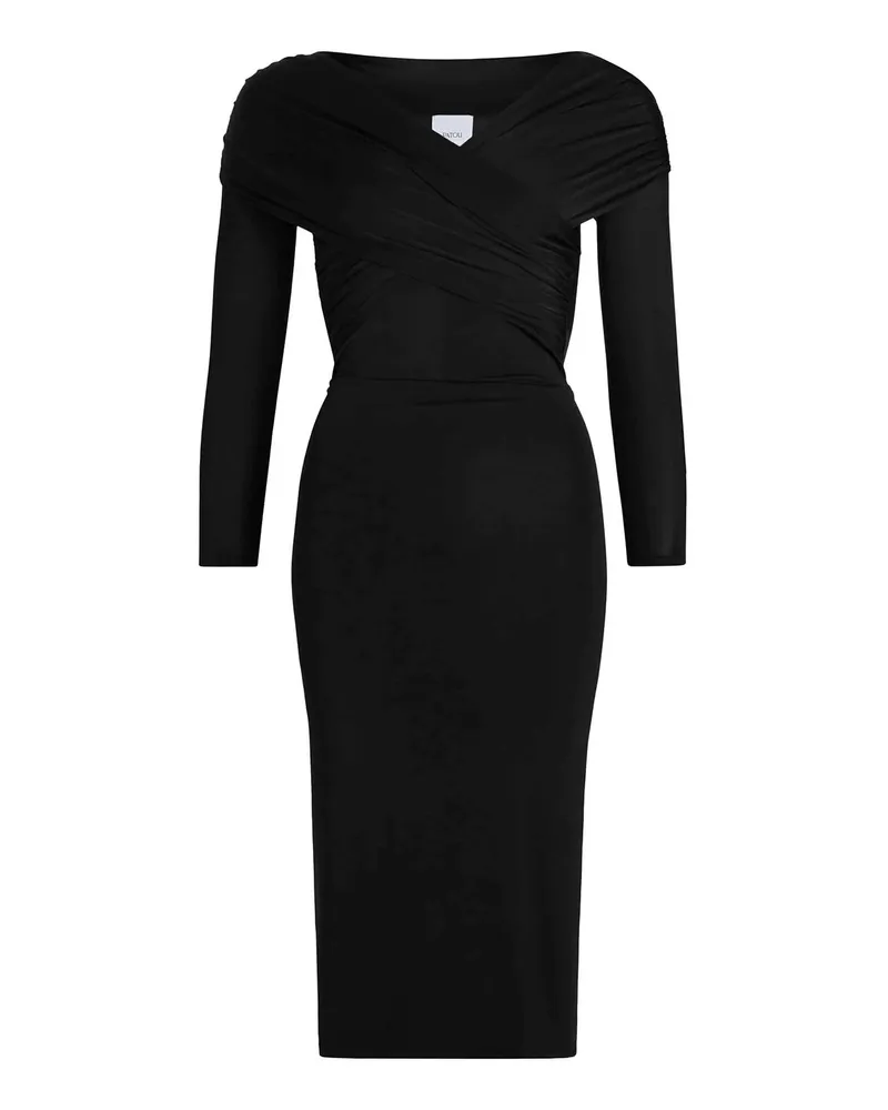 Patou Knielanges Kleid - Schwarz Schwarz