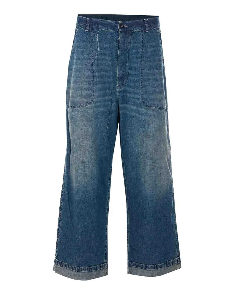 Maison Margiela Straight Leg Jeans - Blau Blau