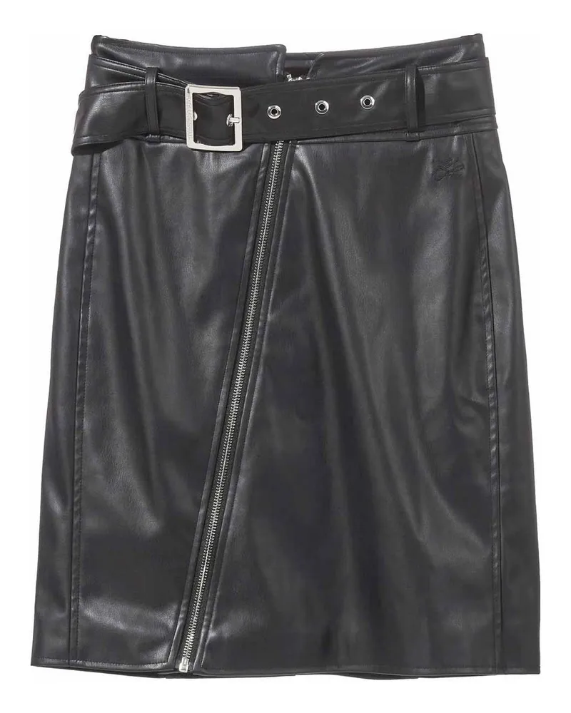 Karl Lagerfeld Lederrock - Schwarz Schwarz