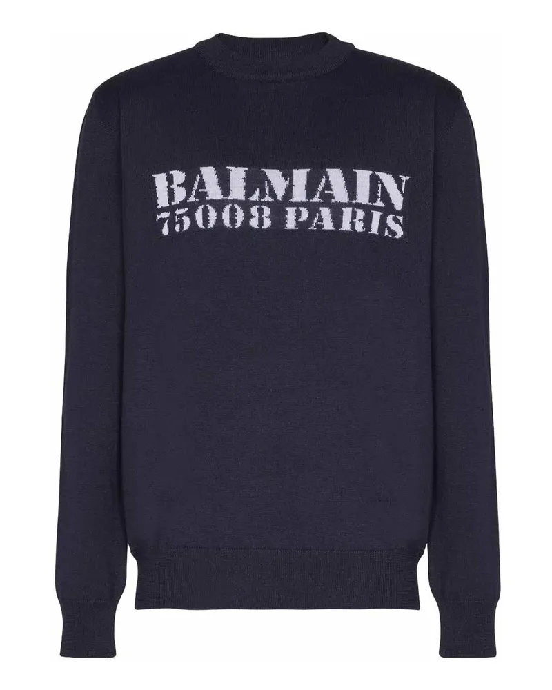 Balmain U-Boot-Pullover - Blau Blau