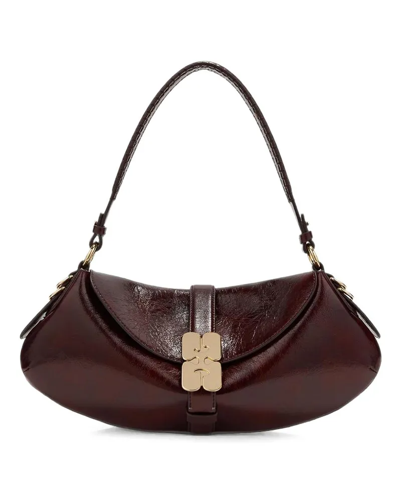 Ganni Bowling Tasche - Dunkelrot Dunkelrot