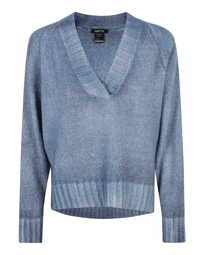 Avant Toi V-Pullover - Blau Blau