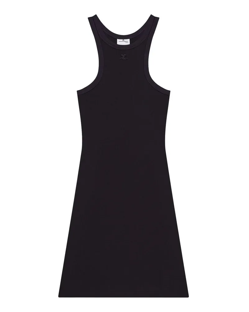 Courrèges Kurzes Kleid - Schwarz Schwarz