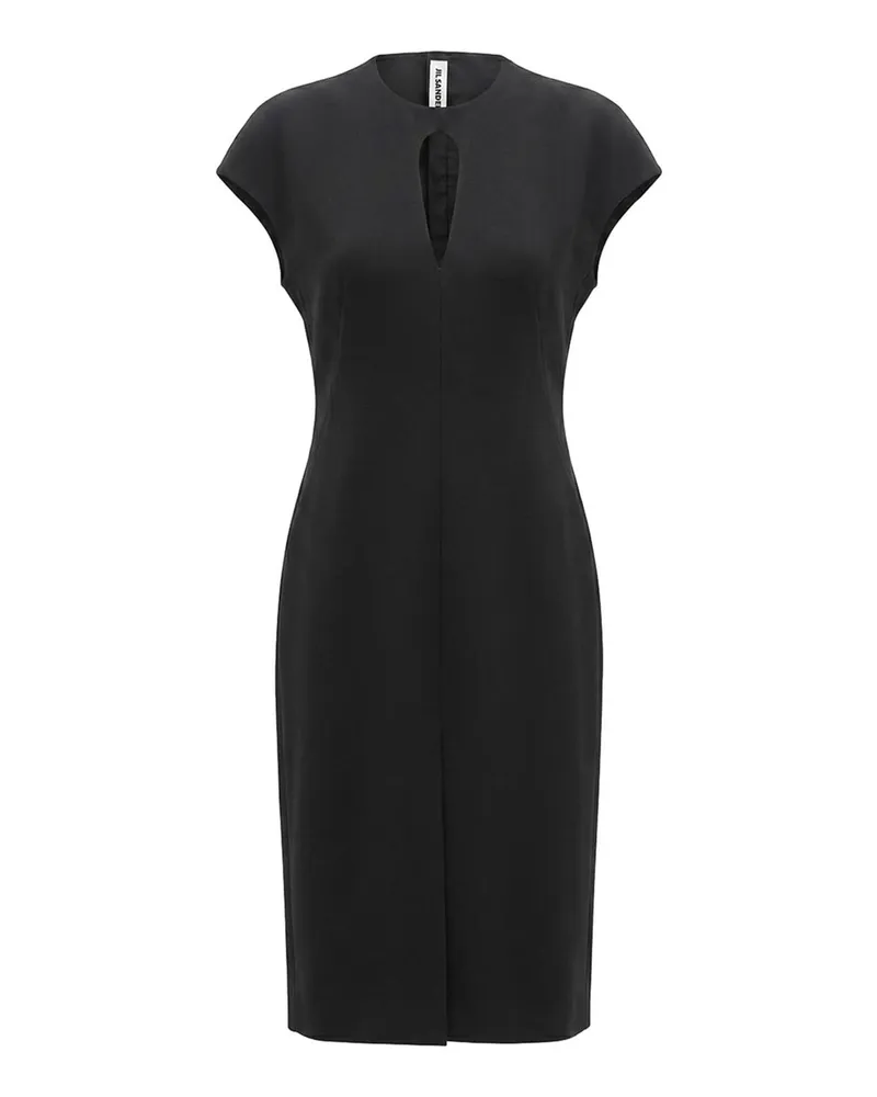 Jil Sander Knielanges Kleid - Schwarz Schwarz