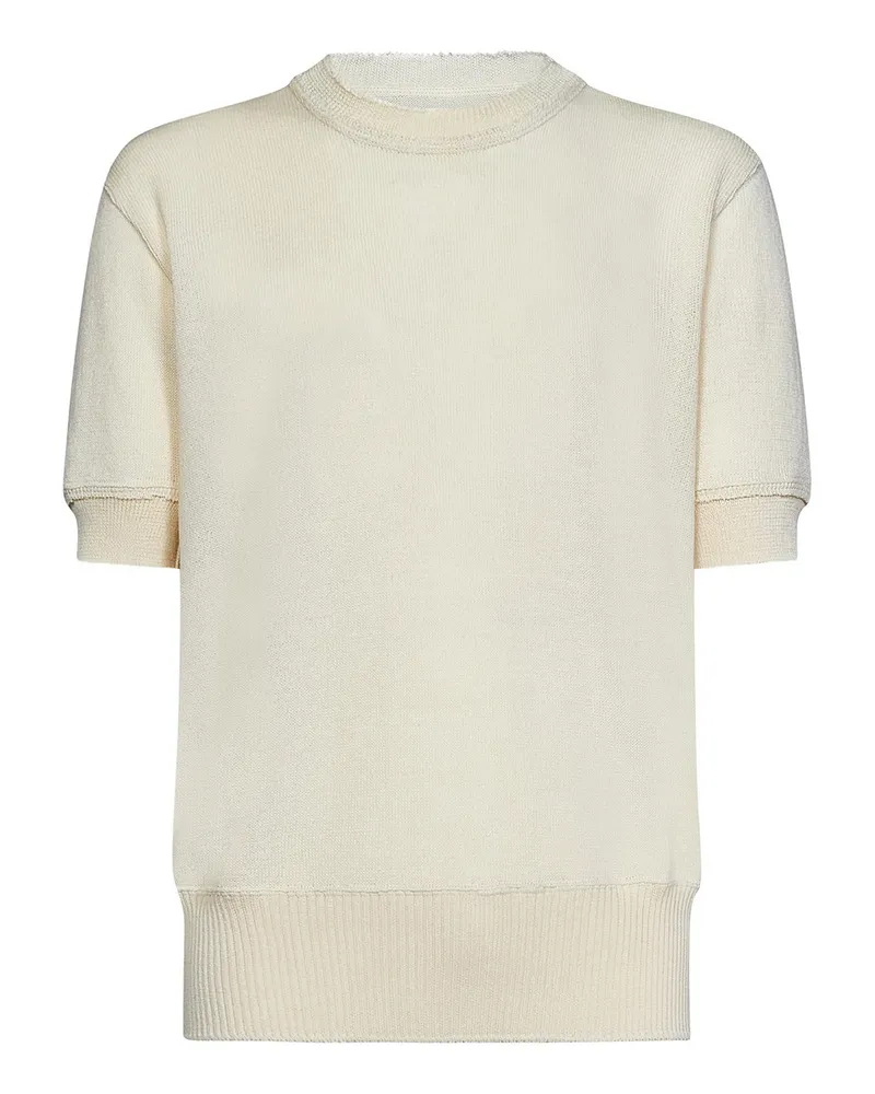 Maison Margiela Rundhalspullover - Weiß Weiß