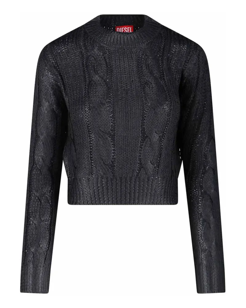 Diesel Rundhalspullover - Schwarz Schwarz