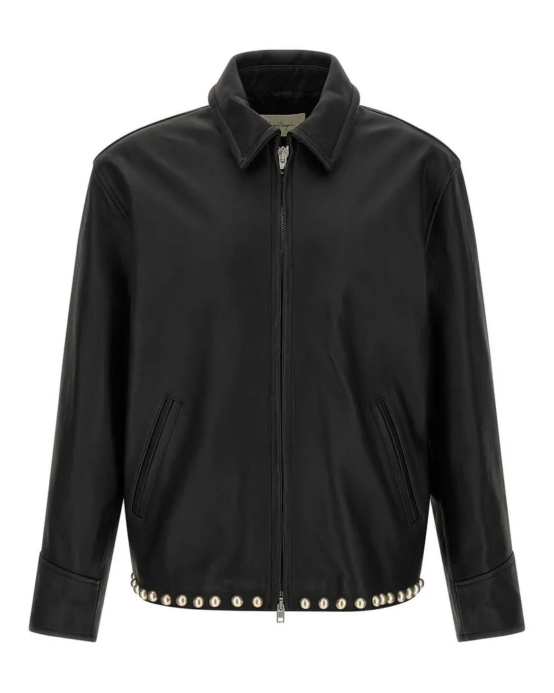 Second/Layer Lederjacke - Schwarz Schwarz