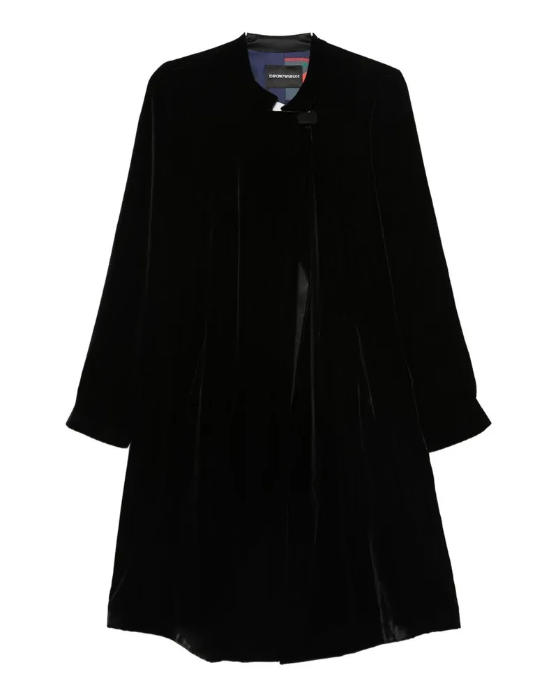 Emporio Armani Ledermantel - Schwarz Schwarz