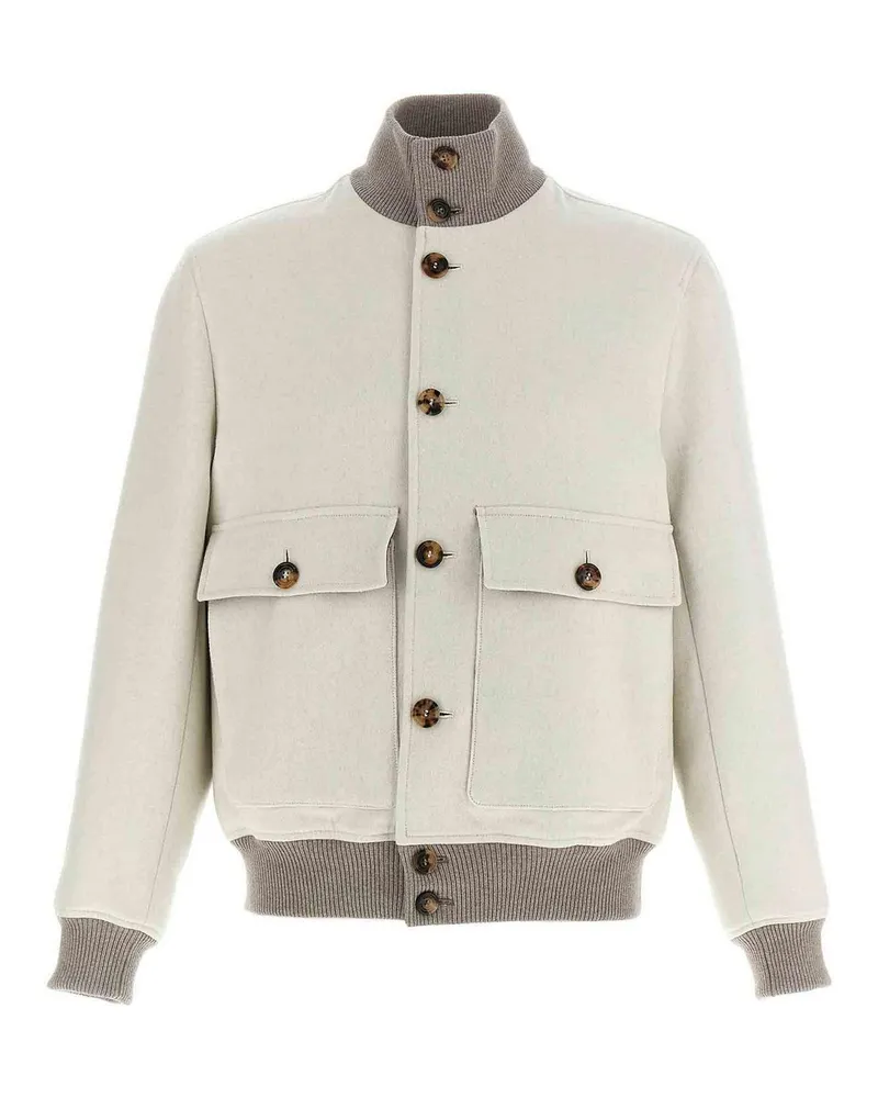 Brunello Cucinelli Bomberjacke - Weiß Weiß