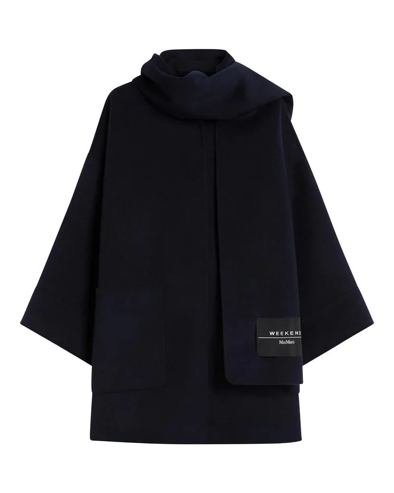 Max Mara Knielanger Mantel - Blau Blau