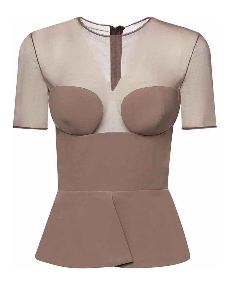 Nensi Dojaka Top - Grau Grau