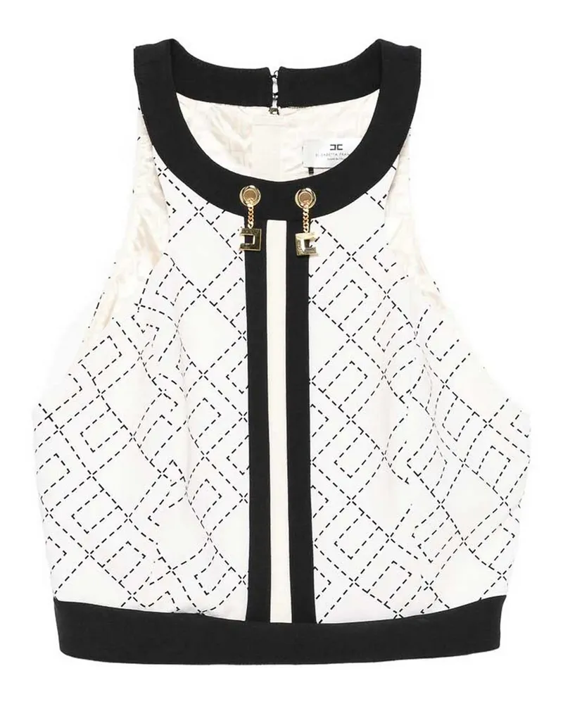Elisabetta Franchi Top - Weiß Weiß