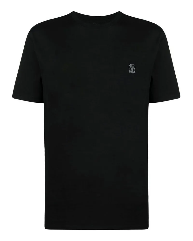 Brunello Cucinelli Schwarzes T-Shirt Schwarz