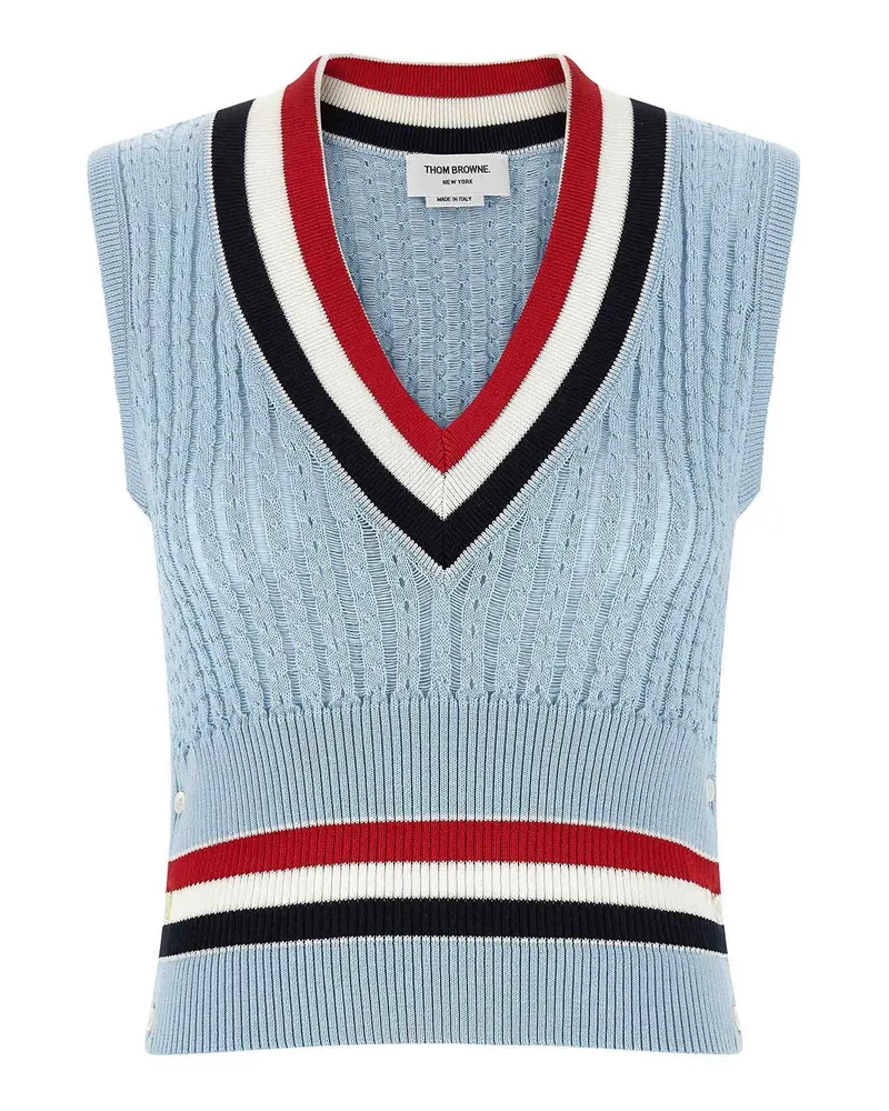 Thom Browne Weste - Hellblau Hellblau