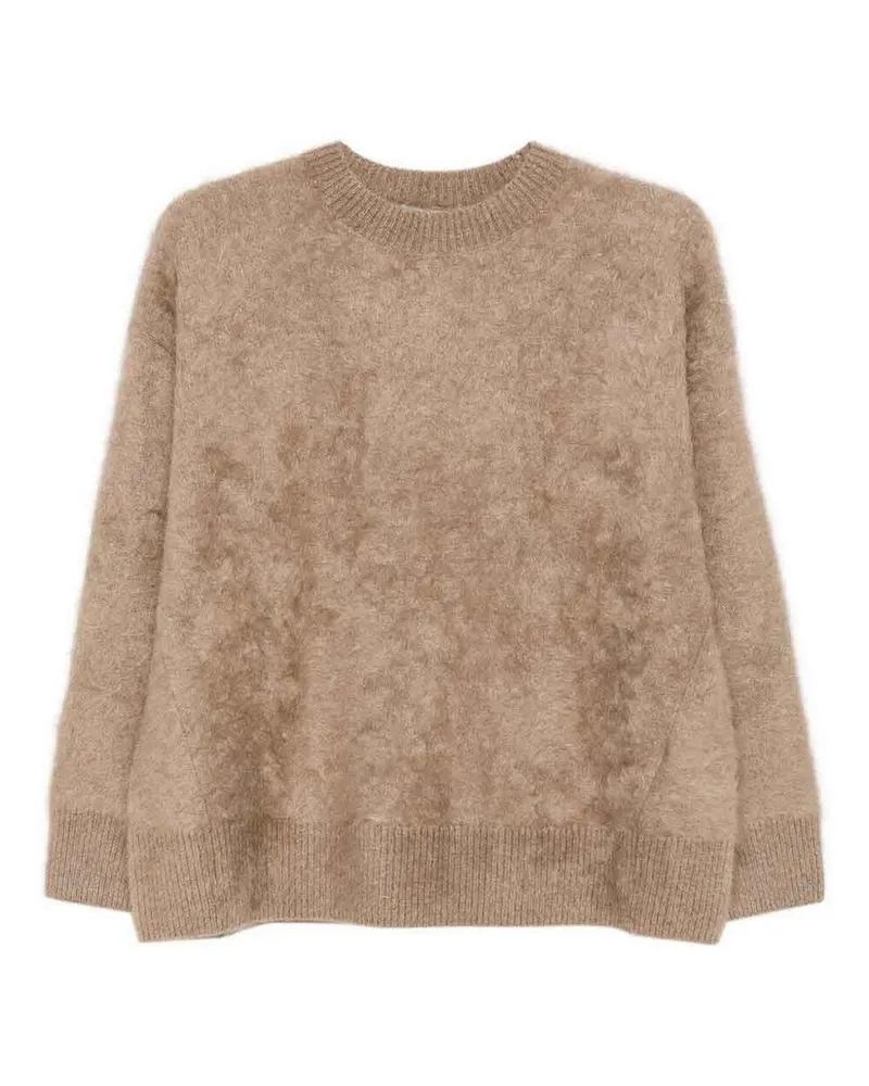 Max Mara Rundhalspullover - Beige Beige