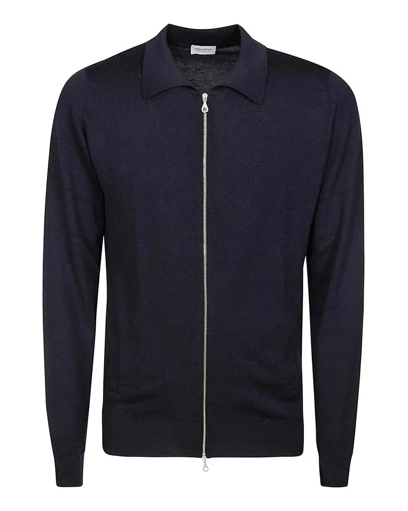 John Smedley Casualjacke - Blau Blau