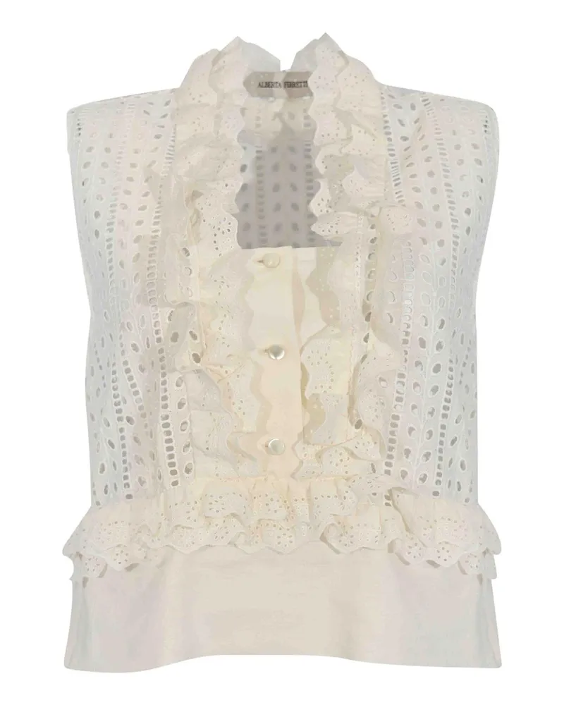 Alberta Ferretti Top - Weiß Weiß