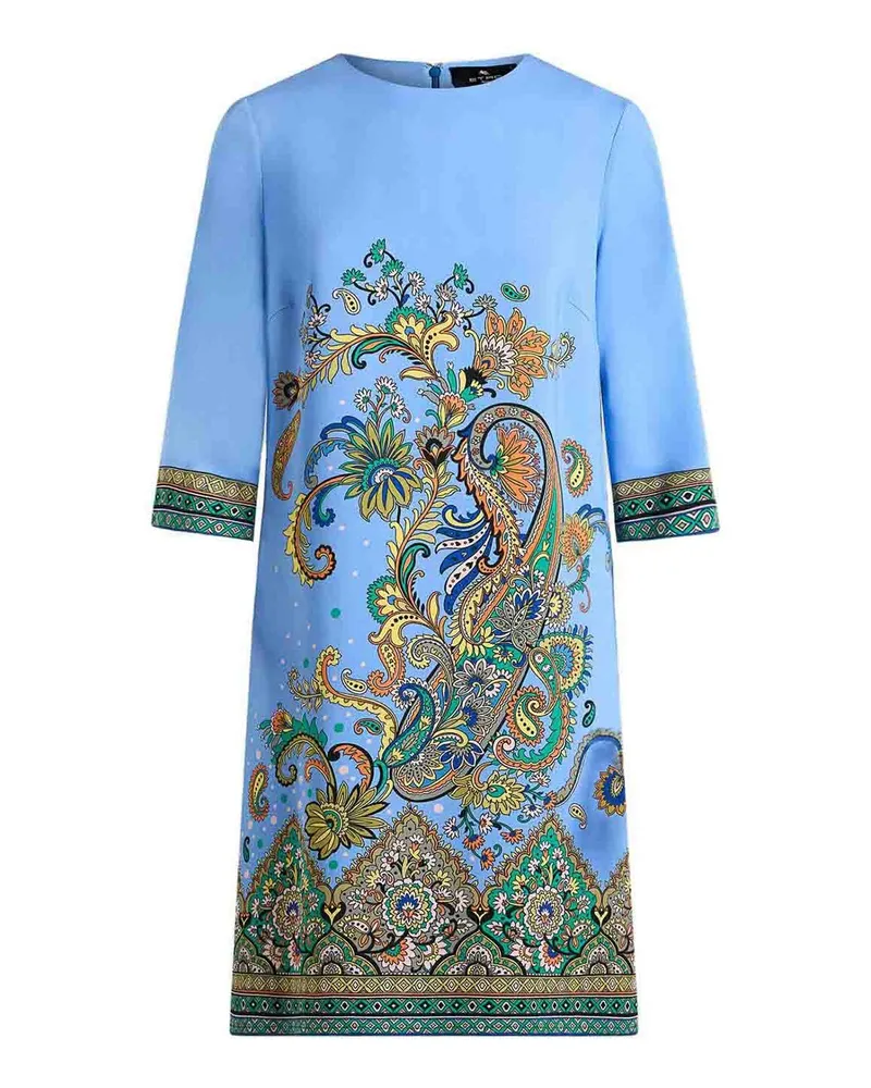 Etro Knielanges Kleid - Hellblau Hellblau