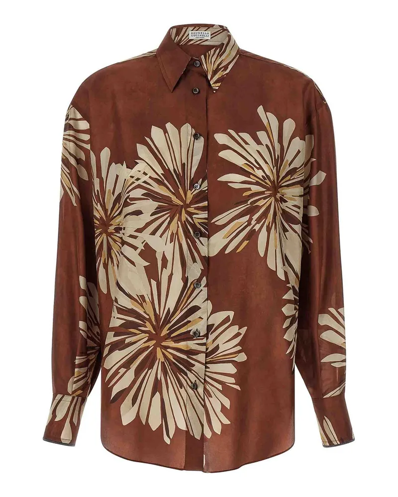 Brunello Cucinelli Hemd - Braun Braun