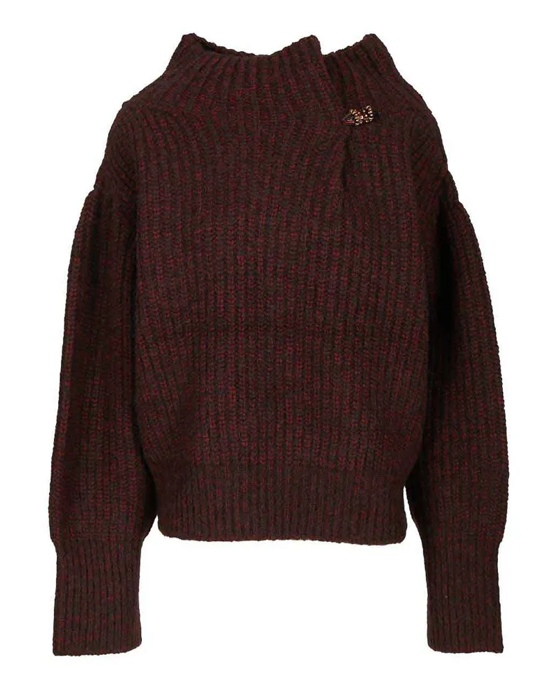 Dries van Noten Rundhalspullover - Dunkelrot Dunkelrot