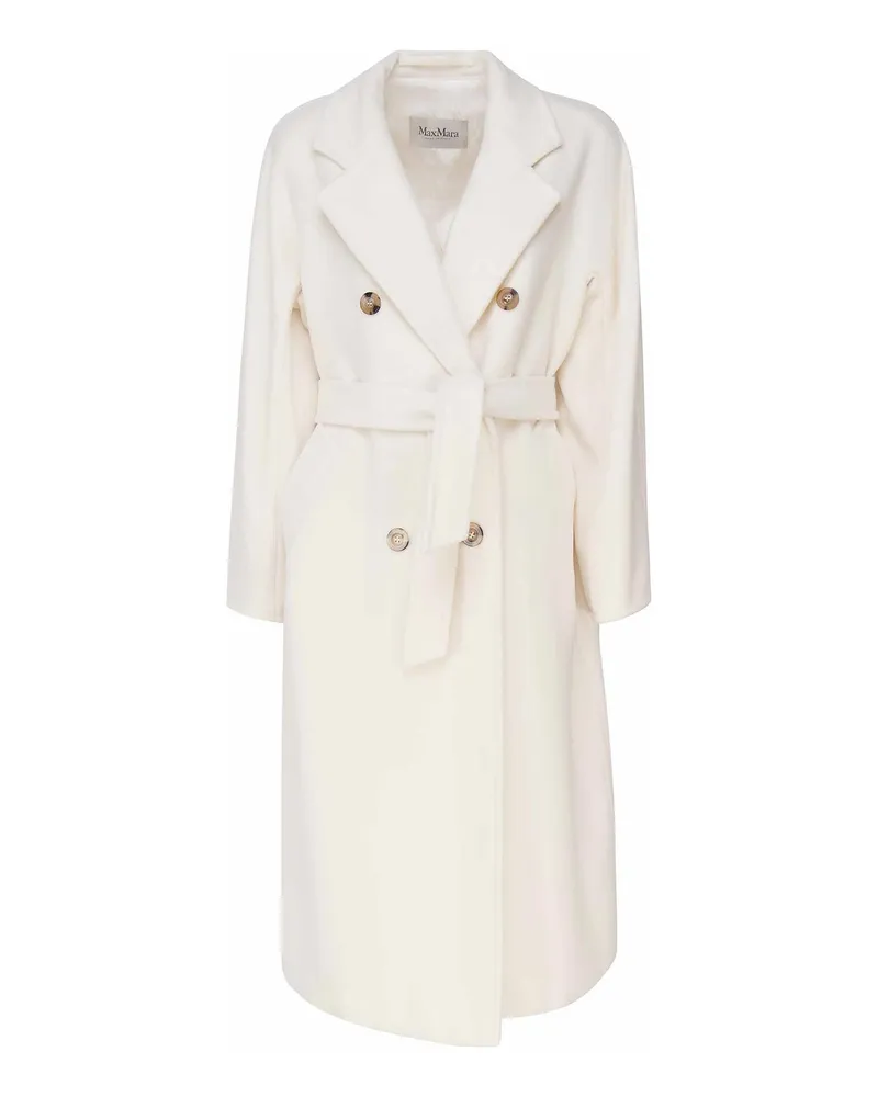 Max Mara Kurzer Mantel - Weiß Weiß