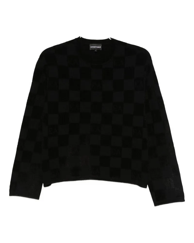 Emporio Armani Rundhalspullover - Schwarz Schwarz