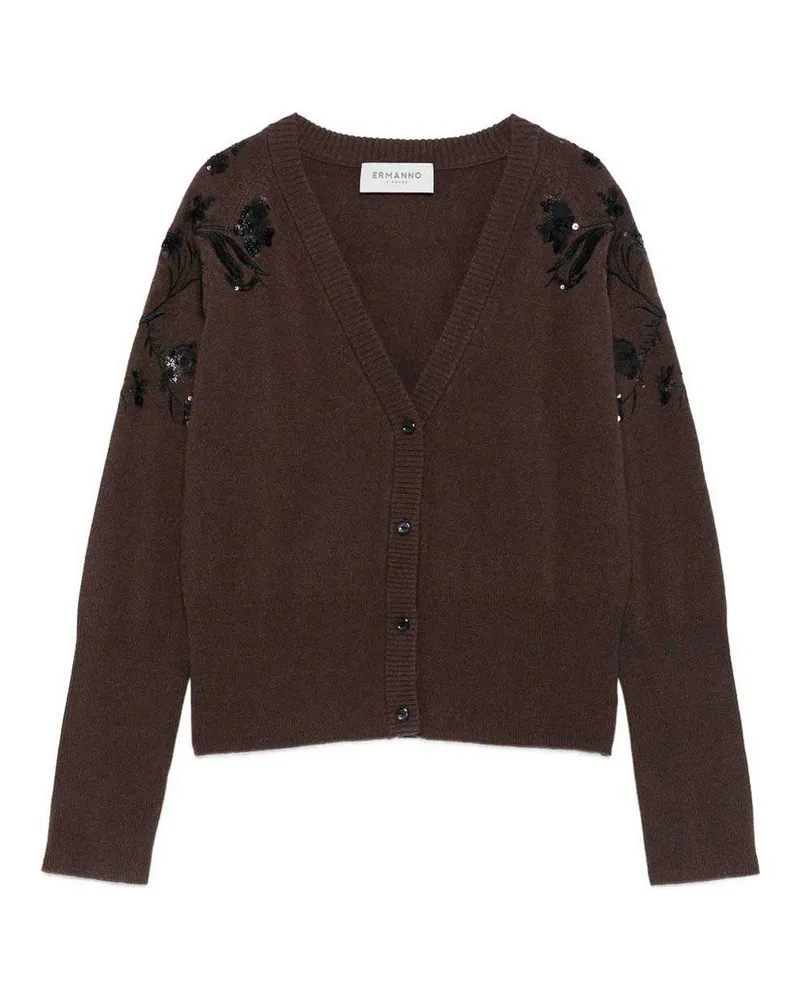 Ermanno Scervino V-Pullover - Braun Braun