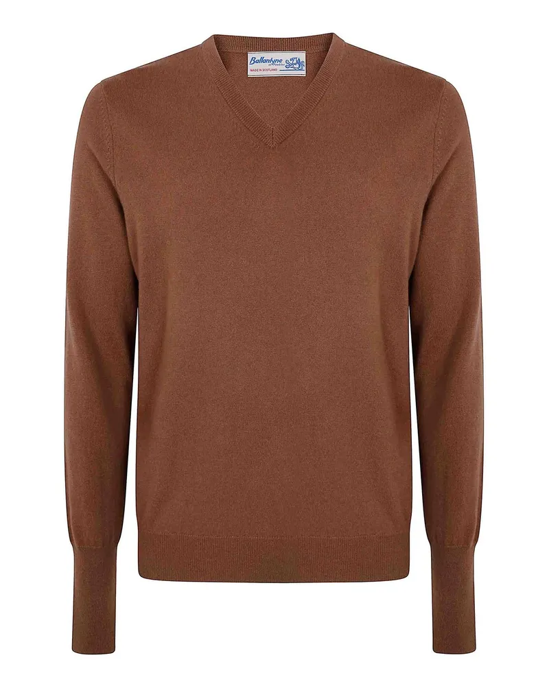 Ballantyne V-Pullover - Braun Braun