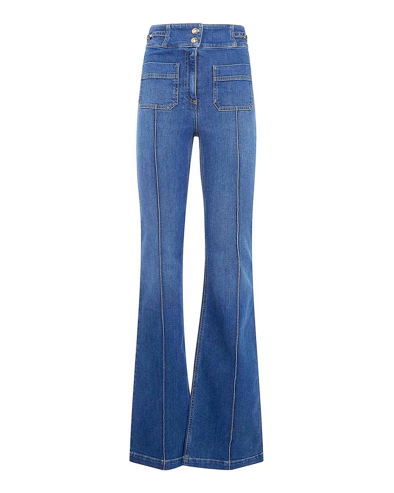 Elisabetta Franchi Schlagjeans - Blau Blau