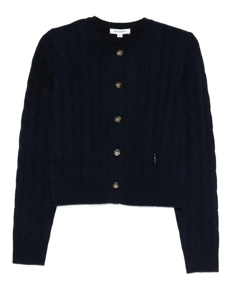 SPORTY & RICH Rundhalspullover - Blau Blau