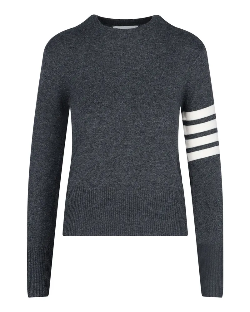 Thom Browne Rundhalspullover - Grau Grau