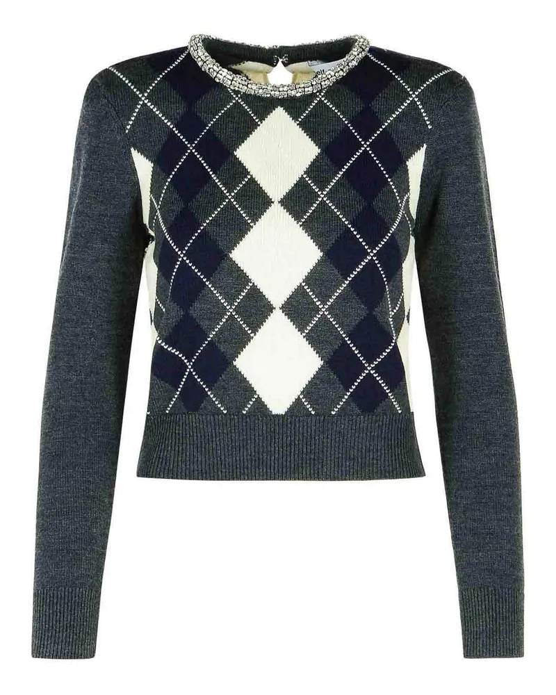 Self-Portrait Rundhalspullover - Grau Grau