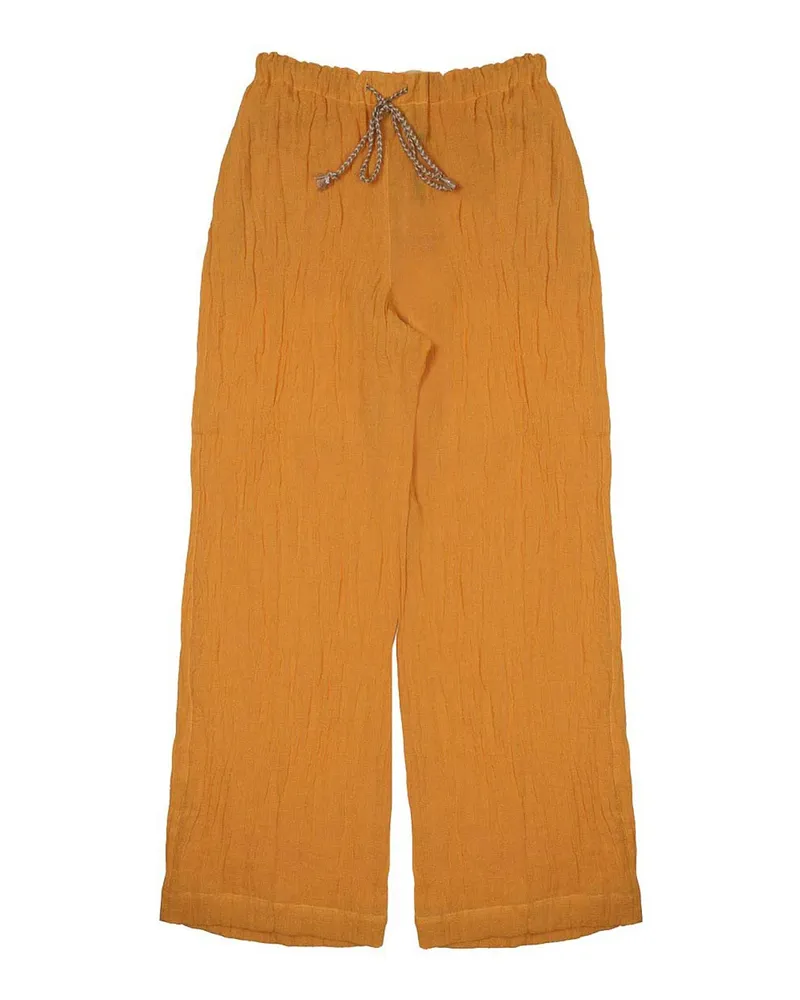 120% Lino Casual Hose - Gelb Gelb
