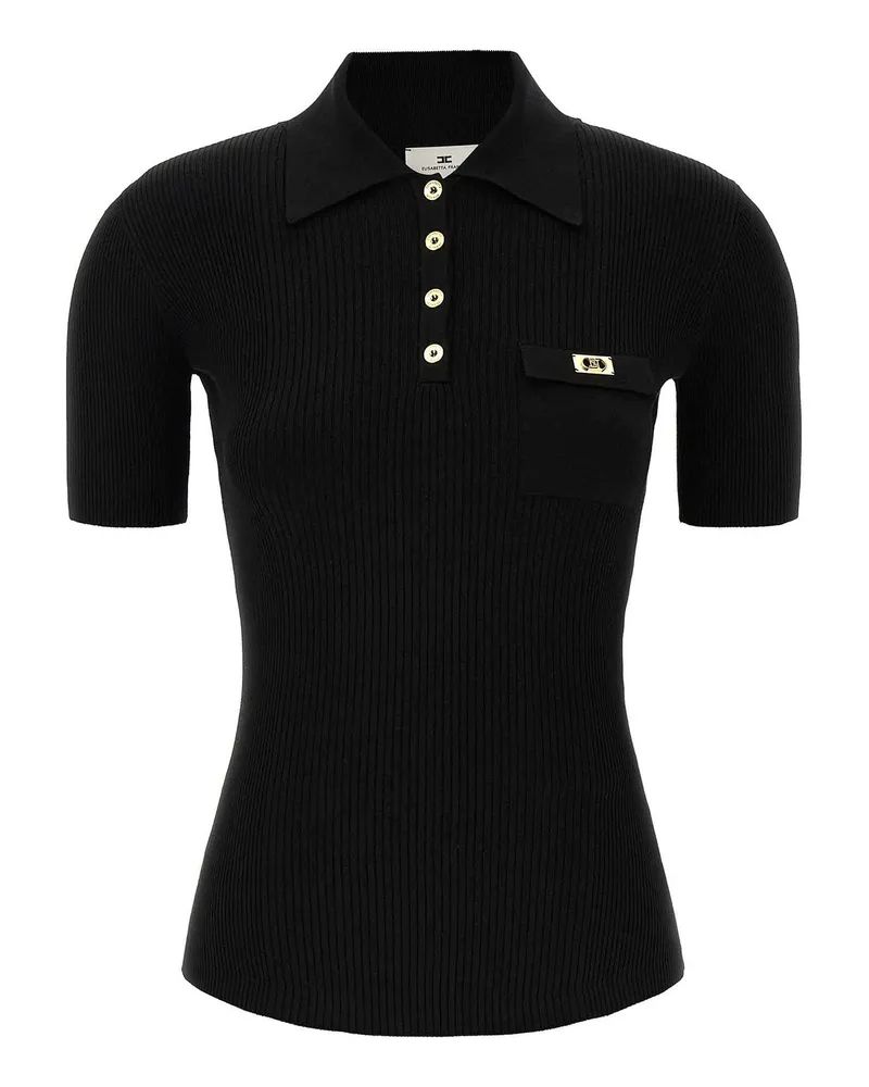 Elisabetta Franchi Poloshirt - Schwarz Schwarz