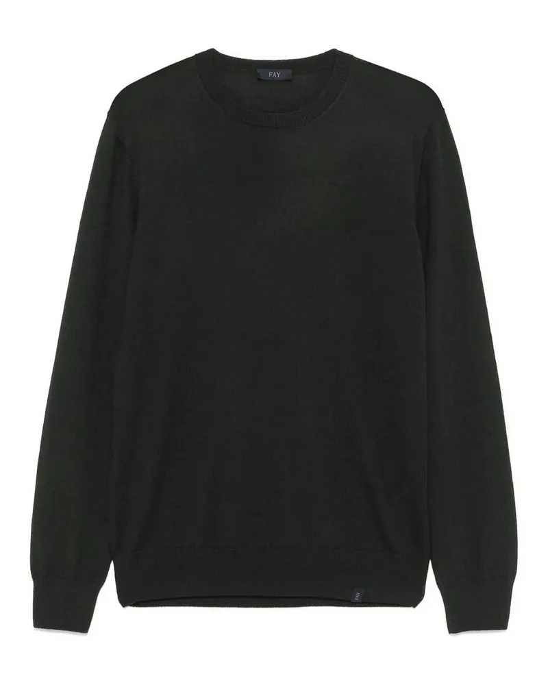 Fay U-Boot-Pullover - Grün Grün