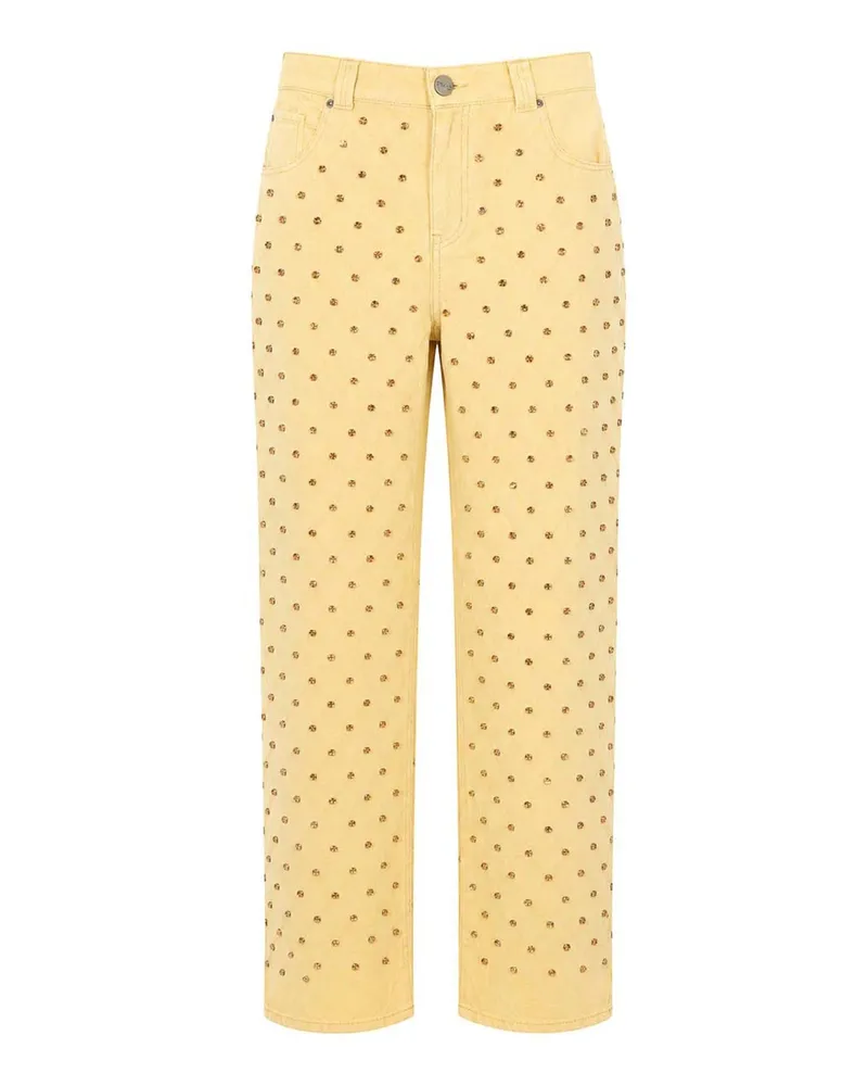 Pinko Straight Leg Jeans - Gelb Gelb