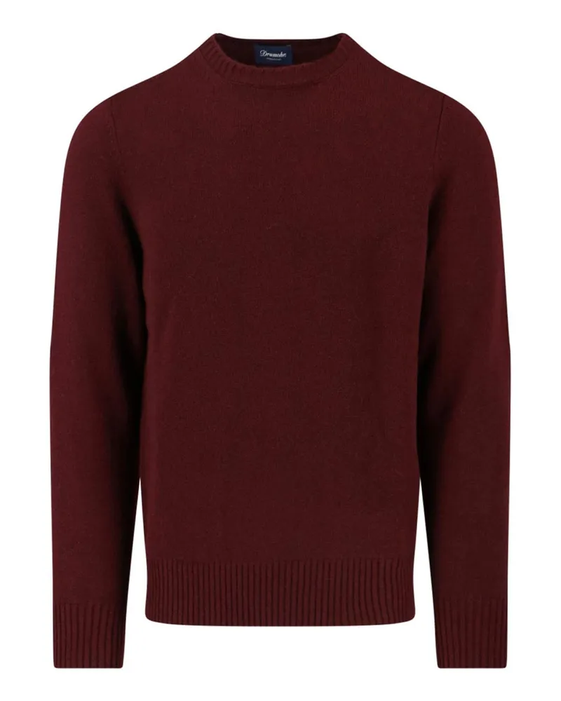 Drumohr  Rundhalspullover - Rot Rot