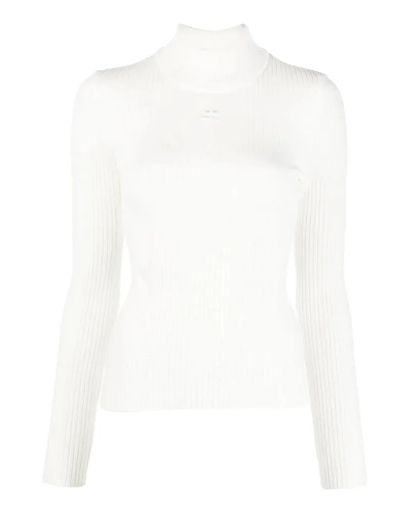 Courrèges Rundhalspullover - Weiß Weiß