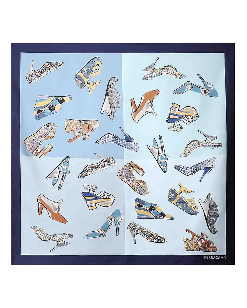 Ferragamo Schal - Blau Blau