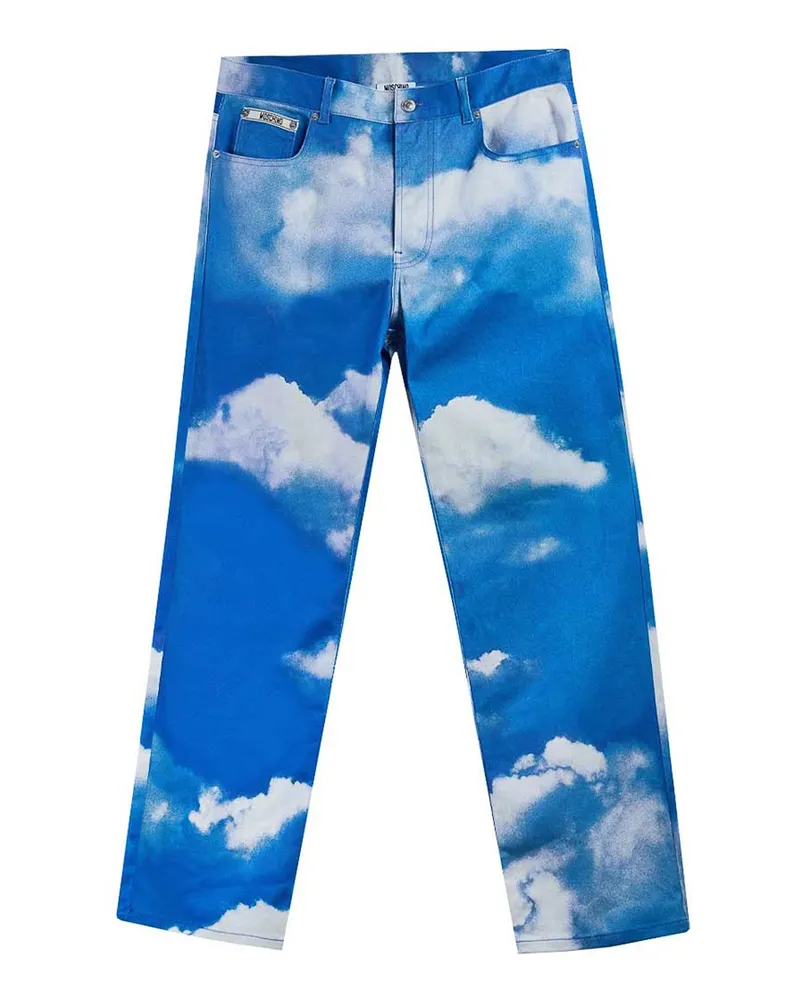 Moschino Straight Leg Jeans - Hellblau Hellblau