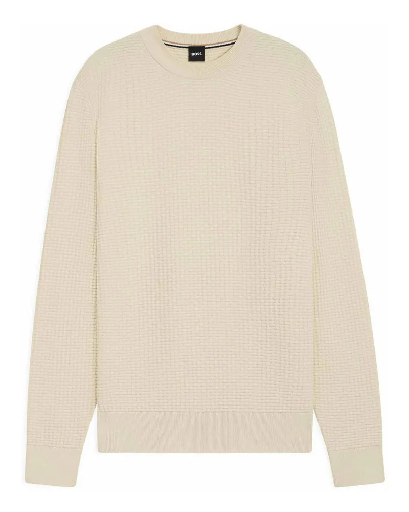HUGO BOSS U-Boot-Pullover - Beige Beige